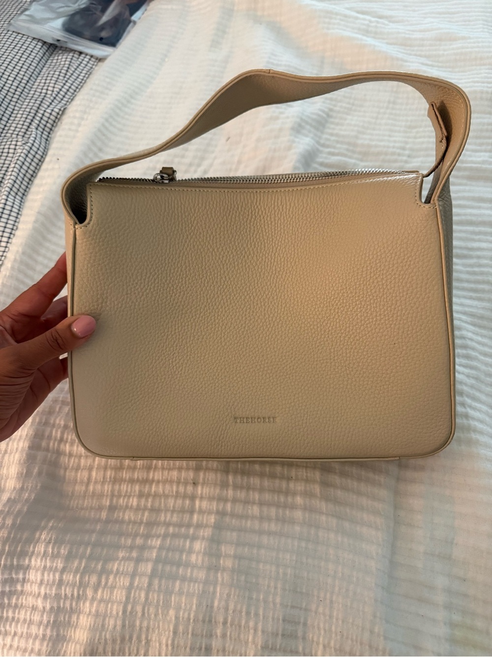 The Horse Oat (Cream) Pebbled Leather Mae Bag